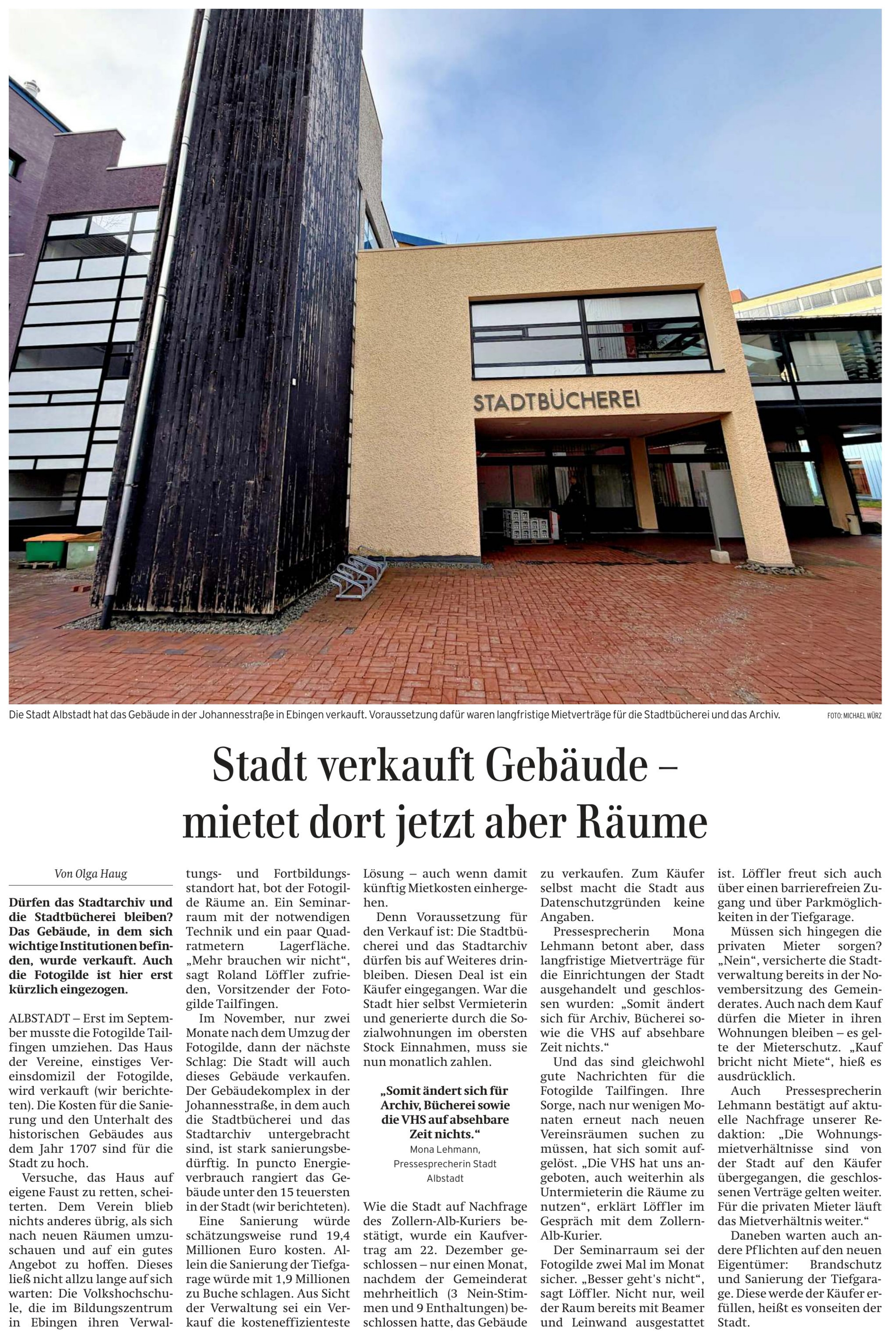 20260115 Zollern Alb Kurier Bildungszentrum 1